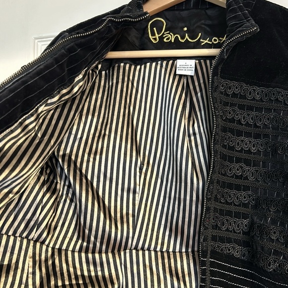 Pani Velvet Pinstriped Formal Jacket - Picture 5 of 9